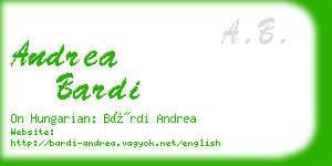 andrea bardi business card